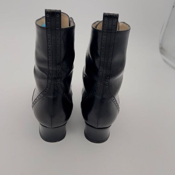 Vintage Joan Helpern Signature Black Leather Victorian Style Boot Gothic Sz 6 - Picture 4 of 10